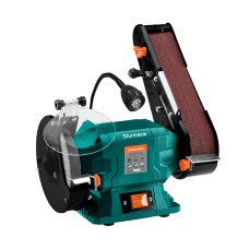 Точильний верстат дисково-стрічковий Sturmax BGM6015GRL, 350 Вт, LED підсвічування