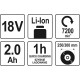 Триммер аккумуляторный YATO YT-82830 Li-Ion 18 В 2 Ач 30 см + зарядное устройство