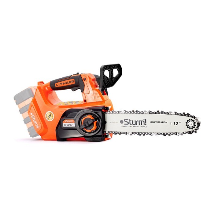 Ланцюгова пила акумуляторна Sturm CC9930CL, 36 В, Li-ion, 3 а/ч, шина 305 мм, 750 м/хв, безщітковий двигун