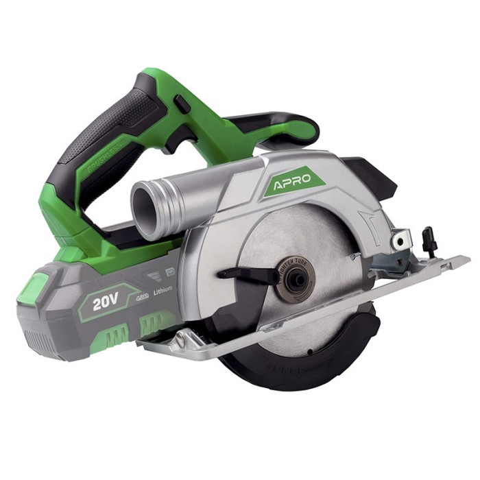 Циркулярна пила безщіткова APRO 20CSB (20В, 165м, без акумулятора і ЗП)