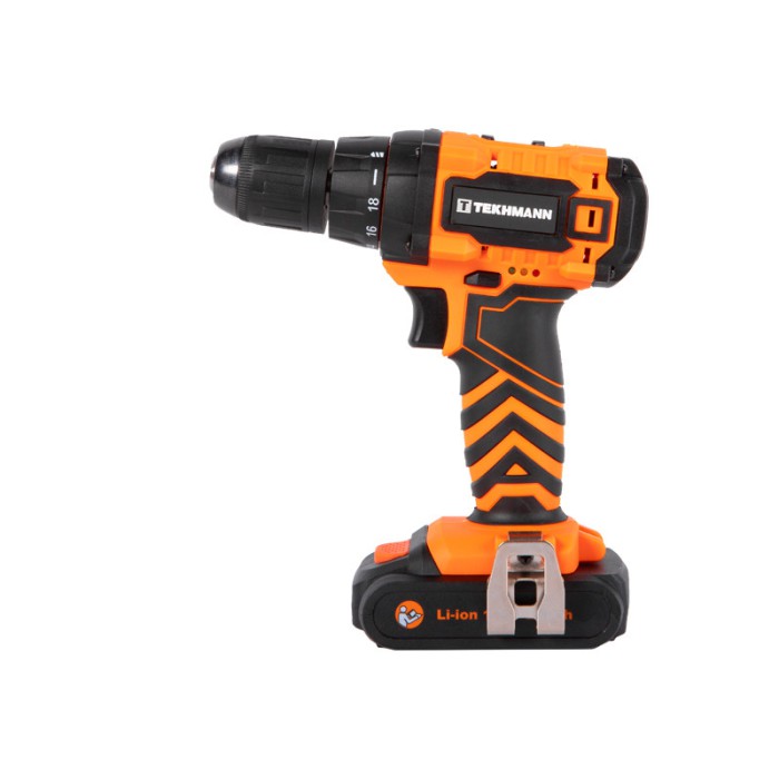 Ударний акумуляторний шуруповерт Tekhmann TCD-18 LiW, 18, 2 акк, 2 Ач, 2 швидкості, 28 Нм, LED, кейс Ударний акумуляторний шуруповерт Tekhmann TCD-18 LiW, 18, 2 акк, 2 Ач, 2 швидкості, 28 Нм, LED, кейс