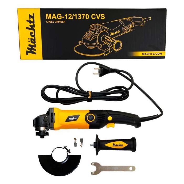 Кутова шліфувальна машина (болгарка) Mächtz MAG-12/1370 CVS (125 мм, регулювання оборотів, стабілізація оборотів)