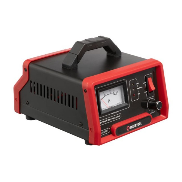 Устройство зарядное для аккумуляторов INTERTOOL AT-3031, 12/24 В, 0-10 А, 6-150 Ач, с микропроцессором