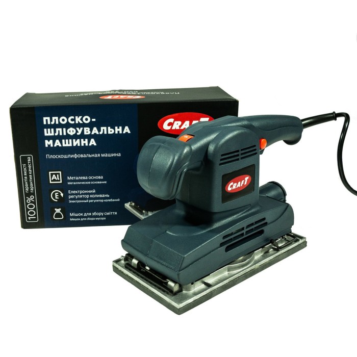 Вібраційна шліфувальна машина Craft CVM-320, 320 Вт, 6000-12000 кол/хв, розмір паперу 115х230