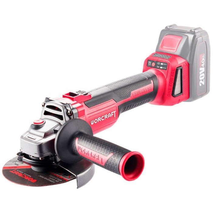 Акумуляторна безщіткова шліфмашина кутова Worcraft CAG-S20LIBH-125 (без акумулятора та ЗУ)