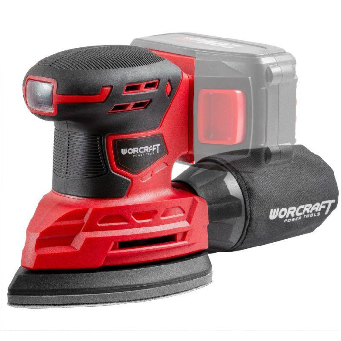 Акумуляторна шліфмашина дельтовидна вібраційна Worcraft CPMS-S20Li (без АКБ та ЗП)