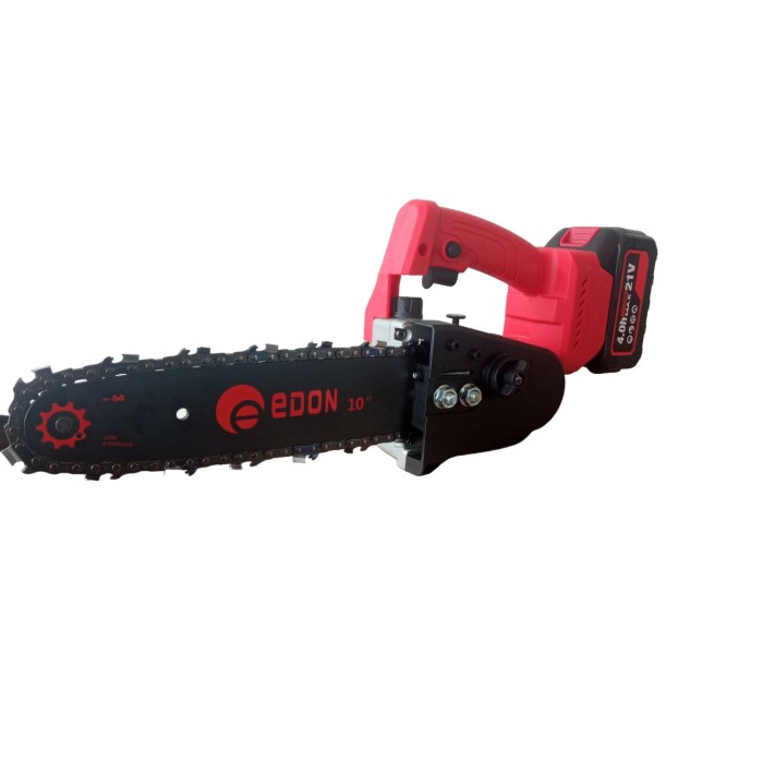 Акумуляторна ланцюгова безщіткова пилка Edon UNS-21/25BL (2 АКБ 21 В, 4 А*год, шина 25 см, кейс)