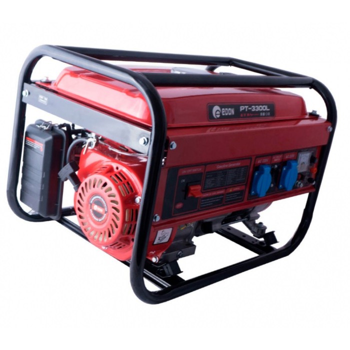 Бензиновый генератор Edon PT-3300L, 220 В, розетка 12 В, 212 см3, 2.5 кВт, бак 12 л.
