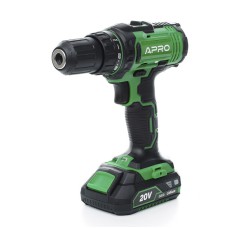 Дриль-шуруповерт APRO 20В, 2А, 20D, 2 АКБ, ЗУ, кейс