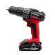 Дриль-шуруповерт акумуляторна INTERTOOL WT-0328, Li-Ion 18В, 35Nm, 2 швидкості, 0-400/0-1500об/хв, 2 акк.,