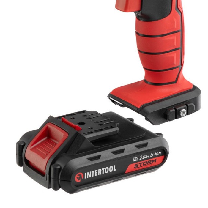 Дриль-шуруповерт акумуляторна INTERTOOL WT-0317, Li-Ion 18, 25 Nm, 0-400/0-1500 об/хв, 2x2.0 Ач