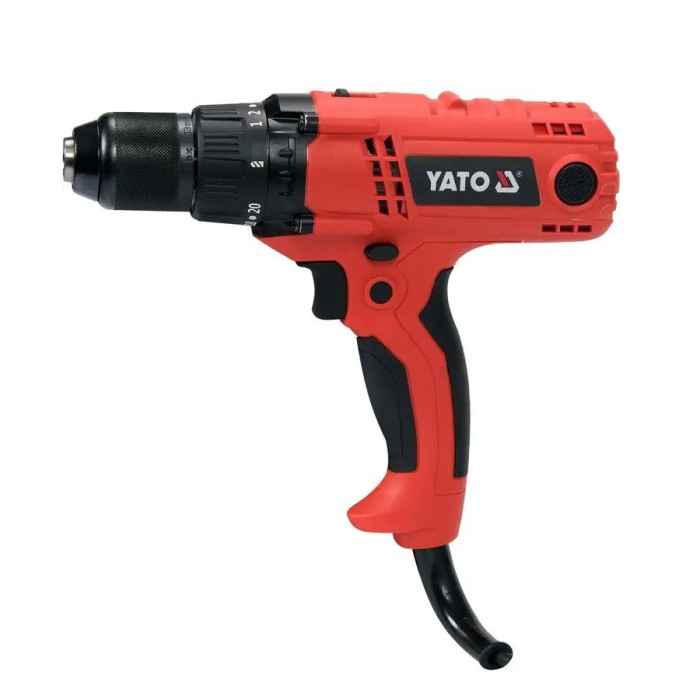 Дрель-шуруповерт сетевая YATO YT-82063 (400 Вт, 85/40 Нм, патрон Ø≤13 мм, кабель- 3 м)