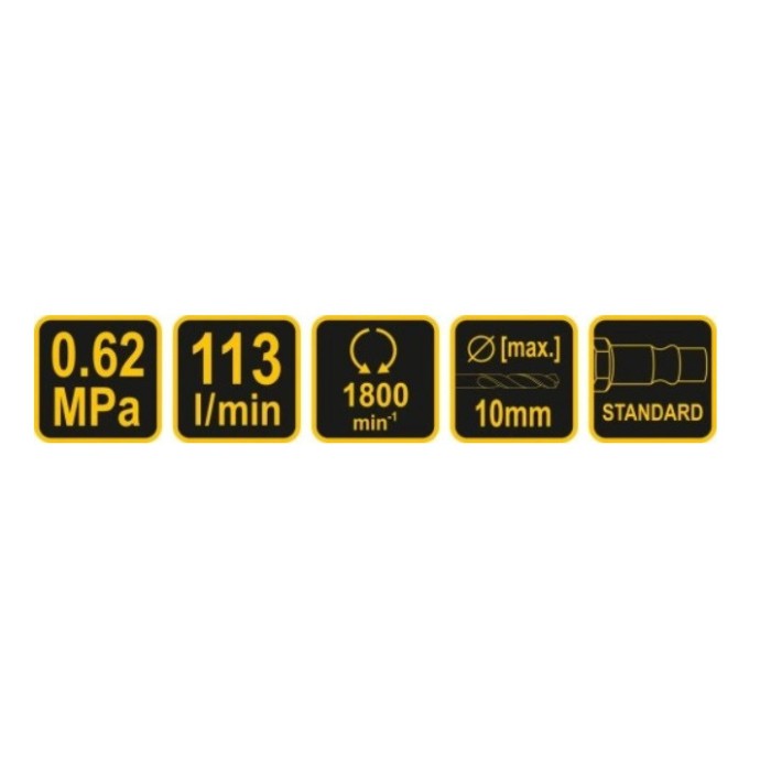 Дриль пневматичний VOREL 81122, 1/4