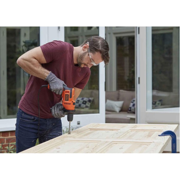 Дриль ударний Black+Decker BEH200-QS, 500 Вт 2900 об/хв 49300 уд/хв