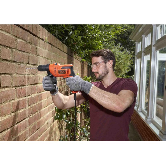 Дриль ударний Black+Decker BEH200-QS, 500 Вт 2900 об/хв 49300 уд/хв