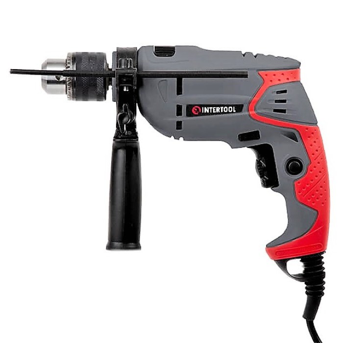 Дрель ударная INTERTOOL DT-0107, 550 Вт, 0-2800 об/мин, 1.5-13 мм, реверс, плавная регулировка