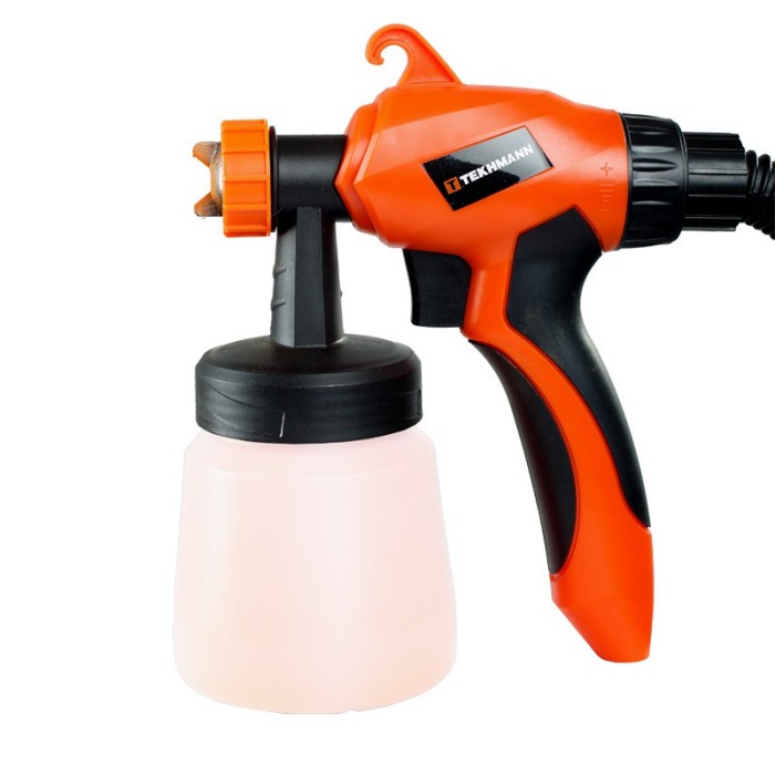 Електричний краскопульт Tekhmann TSG-750 C, 750 Вт, витрату фарби 0.5 л/хв, бачок 0.8 л, регулювання факела