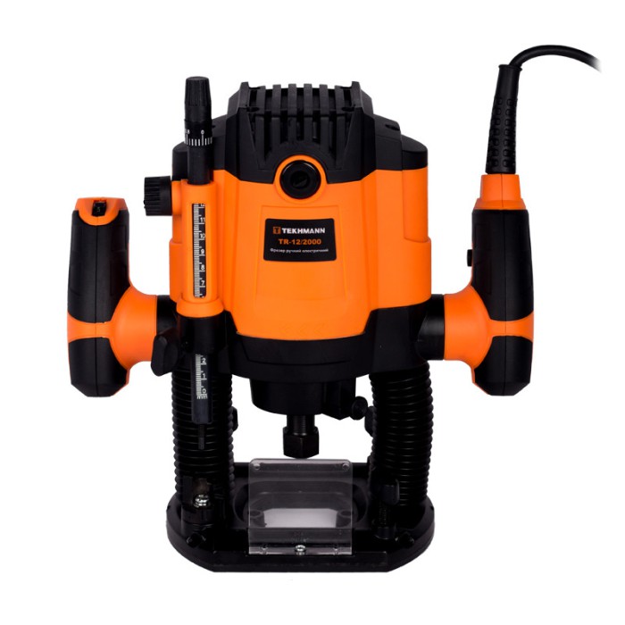 Фрезер для дерева ручний електричний Tekhmann TR-12/2000 (2000 Вт, 2 цангові патрони 8 і 12 мм, набір фрез)