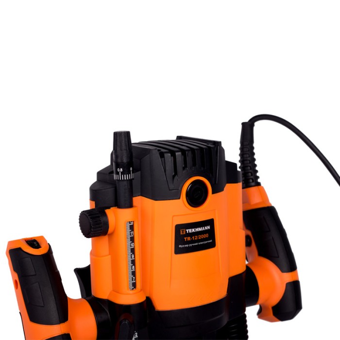 Фрезер для дерева ручний електричний Tekhmann TR-12/2000 (2000 Вт, 2 цангові патрони 8 і 12 мм, набір фрез)