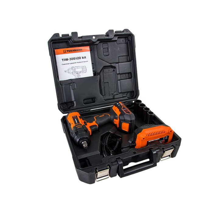 Гайковерт ударний акумуляторний Tekhmann TIW-300/i20 kit Гайковерт ударний акумуляторний Tekhmann TIW-300/i20 kit