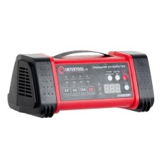 Інтелектуальний зарядний пристрій INTERTOOL AT-3019, 12/24В, 2/6/10А, 2/6A, 230В, дисплей