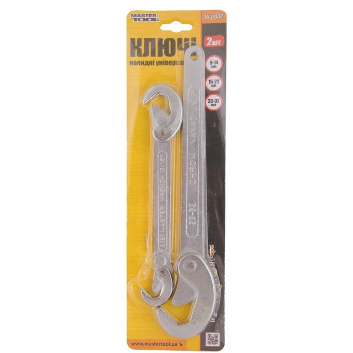Ключи накидные универсальные MasterTool 76-0932, 9-32 мм, набор 2 шт