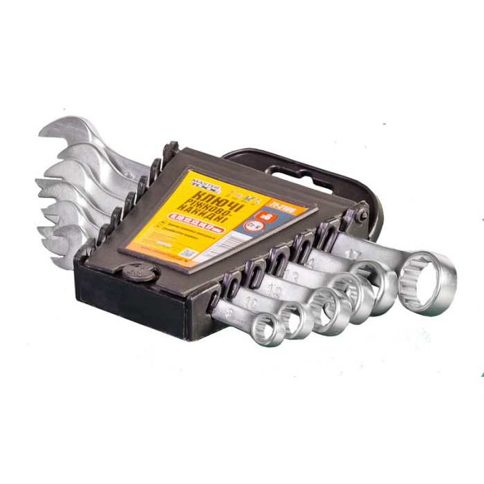 Ключі рожково-накидні MasterTool 71-2106, набір 6 шт (8,10,12,13,14,17)