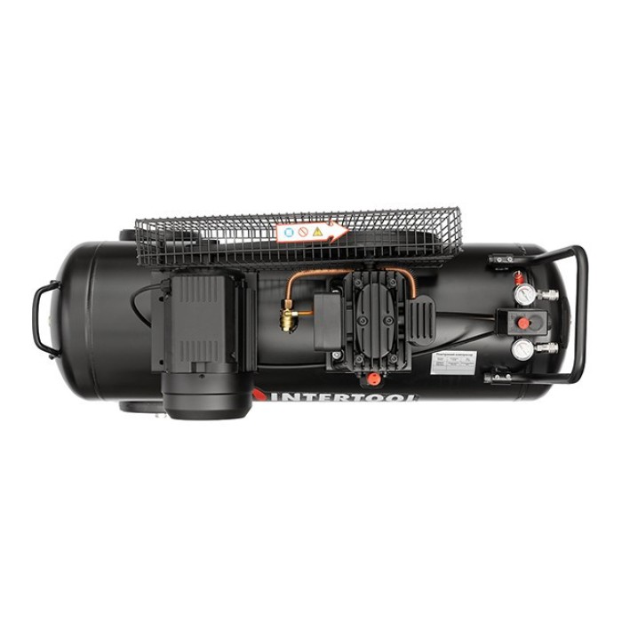 Компресор INTERTOOL PT-0012, 100 л, 1.8 кВт, 220 В, 10 атм, 250 л/хв