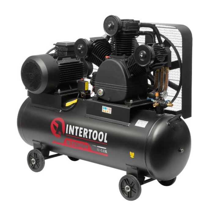 Компресор INTERTOOL PT-0052 300 л, 15 кВт, 380 В, 8 атм, 2000 л/хв. 3 циліндра