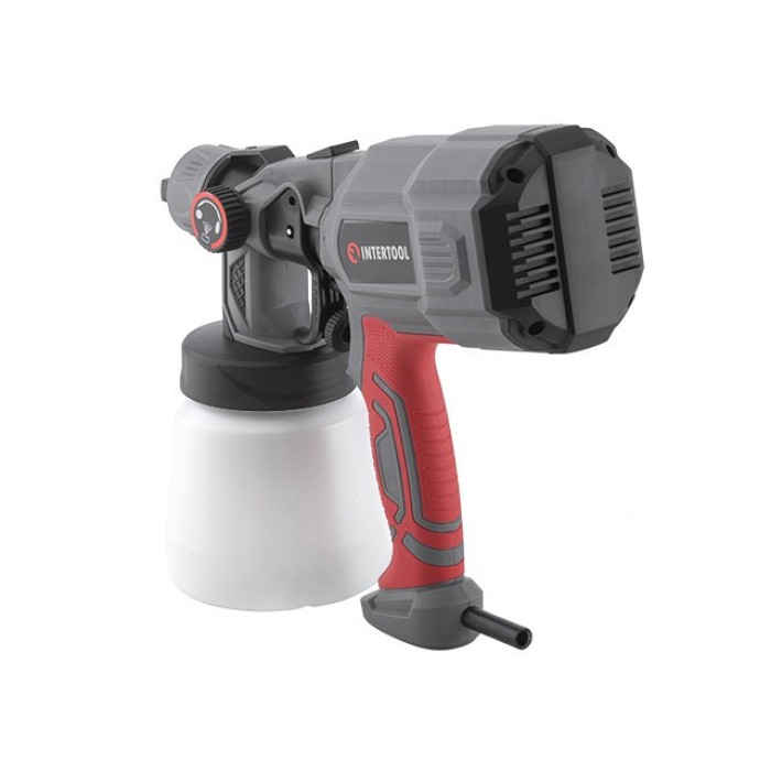 Краскопульт электрический INTERTOOL DT-5055, HVLP 550 Вт., форсунка 1.8 мм, бачок 800мл