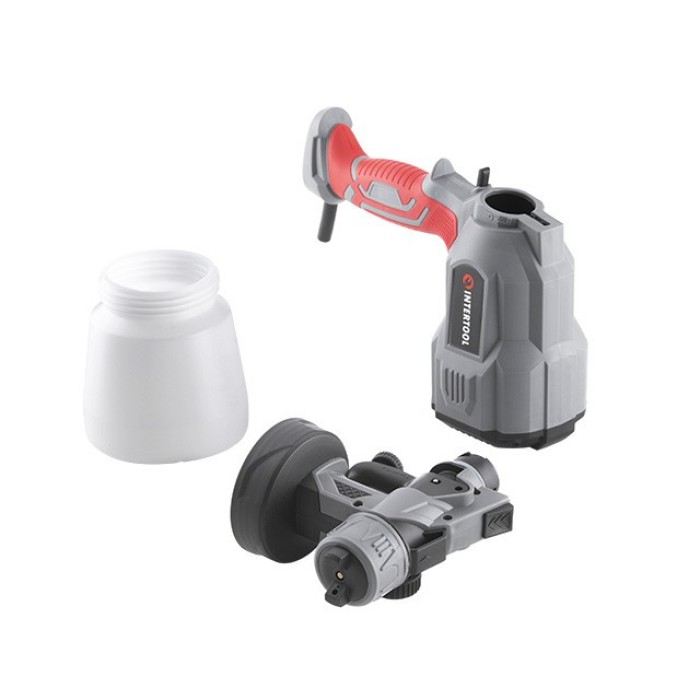 Краскопульт электрический INTERTOOL DT-5055, HVLP 550 Вт., форсунка 1.8 мм, бачок 800мл