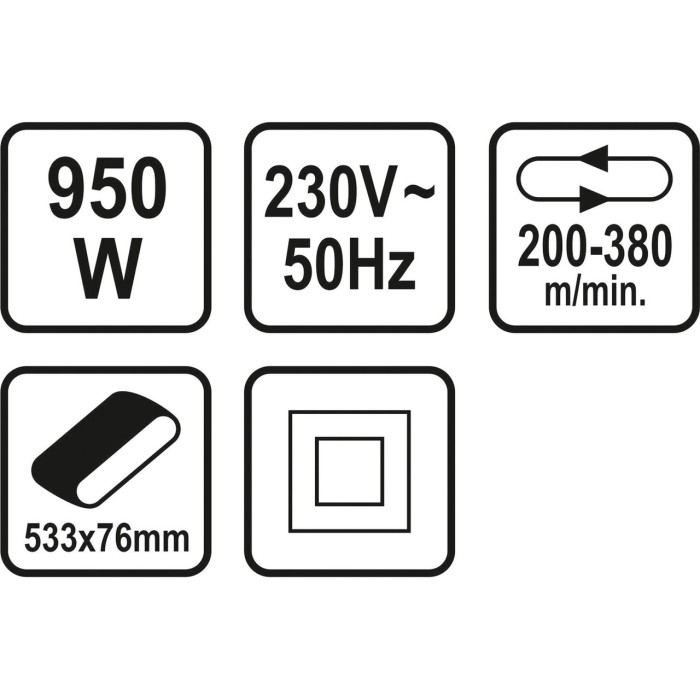 Стрічкова шліфмашина STHOR 79420 (950 Вт, 533 х 76 мм)