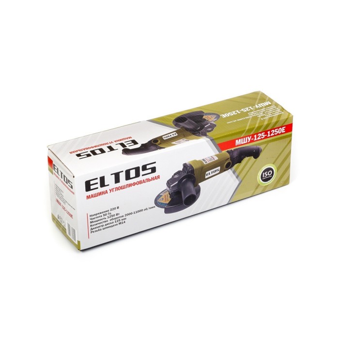 Машина углошлифовальная Eltos МШУ-125-1250Е