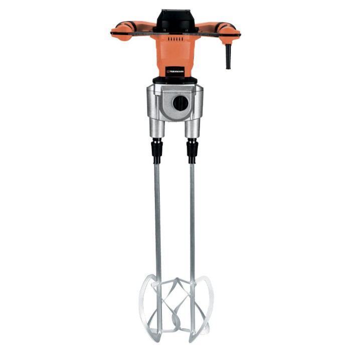 Міксер будівельний Tekhmann TEM-1600 Twin, 1600 Вт, регулювання обертів, плавний пуск, 2 швидкості