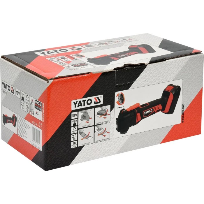 Многофункциональный инструмент аккумуляторный YATO YT-82818, Li-Ion, 18В, 2 Ач, 18000 об/мин