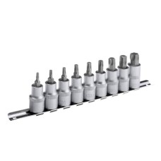 Набір TORX на планці 1/2"- Т20;25;30;40;45;50;55;60;70., 9ед. INTERTOOL HT-1849