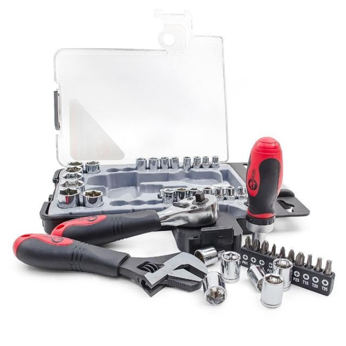 Набір інструменту INTERTOOL ET-6003, 43 од., 3/8