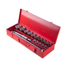 Набір інструменту INTERTOOL ET-6024, 3/4", 20 од (гол. 19-50 мм) металевий кейс