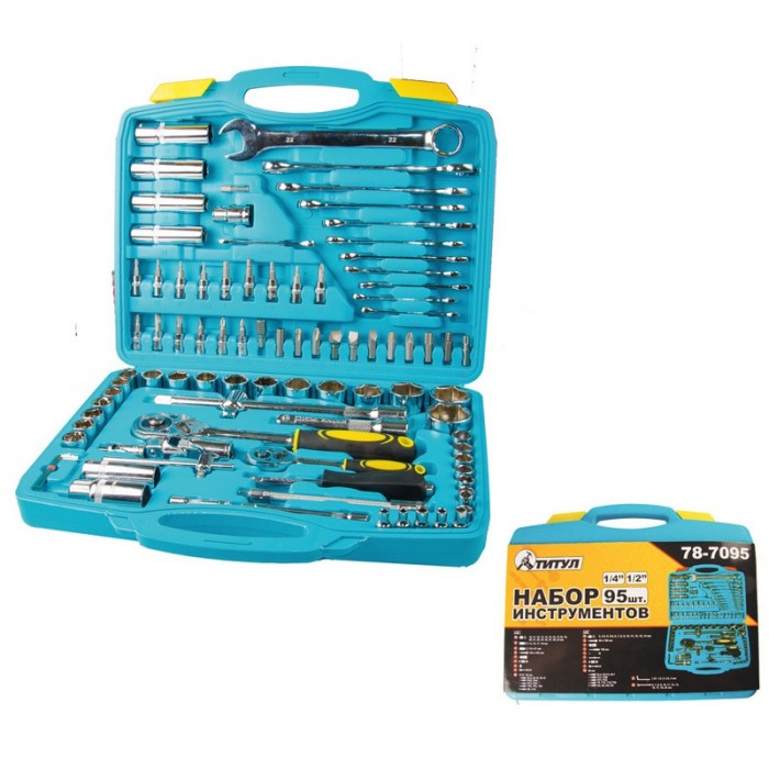 Набір ключів і насадок торцевих ТИТУЛ 78-7095 (1/4