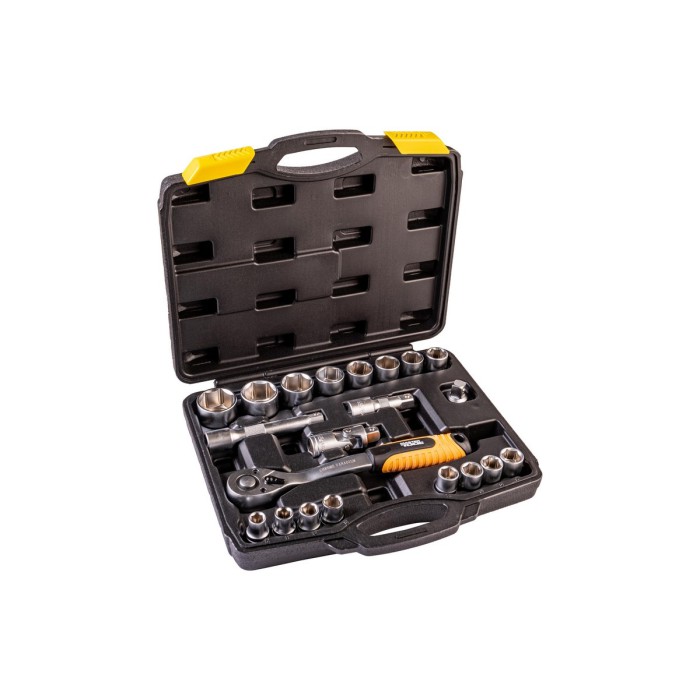 Набір насадок торцевих MASTERTOOL 78-4021-PF, PROFI CrV 1/2