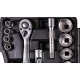 Набір насадок торцевих MASTERTOOL 78-4021-PF, PROFI CrV 1/2