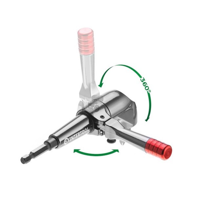 Насадка угловая для дрели и шуруповерта  INTERTOOL VT-0116