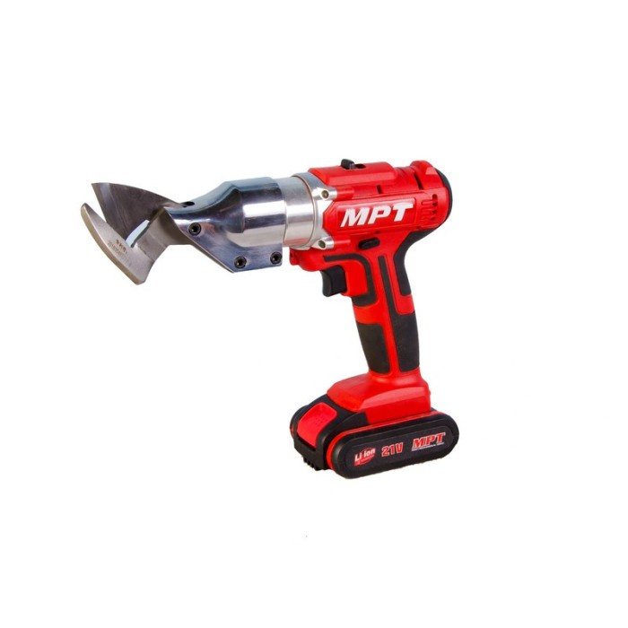 Ножиці акумуляторні по металу MPT MCS2150.C1, 21 Li-ion 1.5 Ач 2 швидкості 0.1-2 мм сумка