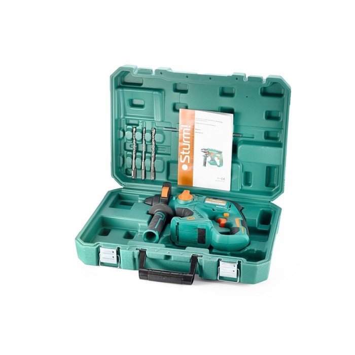 Перфоратор акумуляторний Sturm RH2520CLB 20 В (без АКБ та ЗП) (SDS-plus, 20, 4500 уд/хв, 2,2 Дж, кейс)