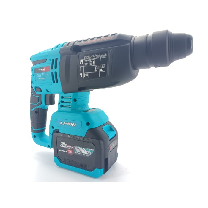 Перфоратор бесщеточный аккумуляторный Grand ПА-20/26BL (20 В, 6 А*ч, кейс)