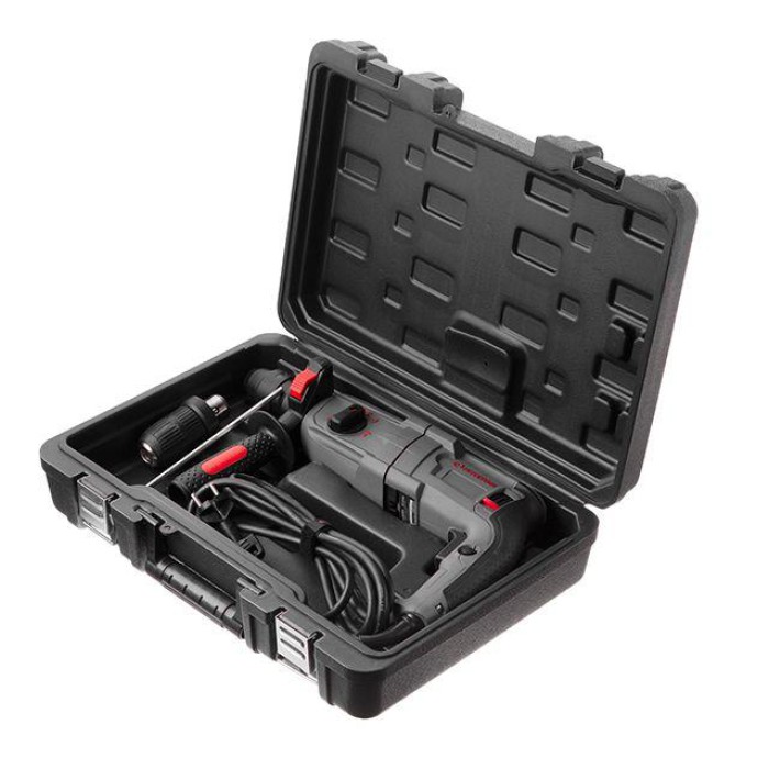 Перфоратор електричний INTERTOOL DT-0186 (1000 Вт, 3.5 Дж, 3 режими, SDS plus, знімний швидкозатискний патрон)