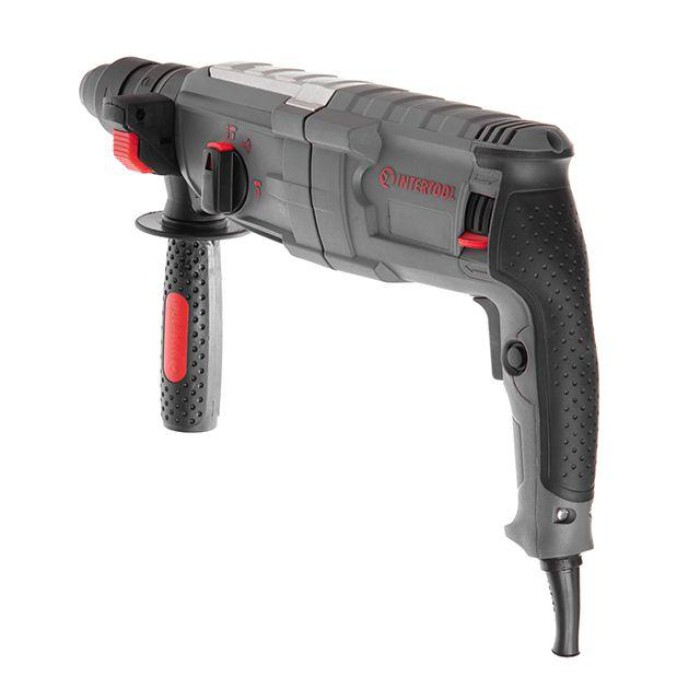 Перфоратор електричний INTERTOOL DT-0186 (1000 Вт, 3.5 Дж, 3 режими, SDS plus, знімний швидкозатискний патрон)