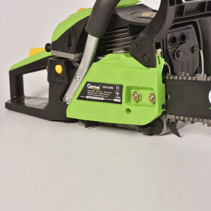 Пила бензинова Gärtner CSG-3040, 3 кВт, 4.1 л. с., 45 см3, шина 406 мм, крок ланцюга 0,325, праймер, легкий пуск