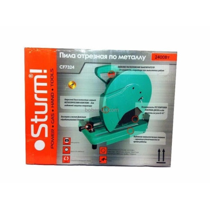Монтажна пила Sturm CF7324, диск 355 мм, 2400Вт, 4000 об/хв