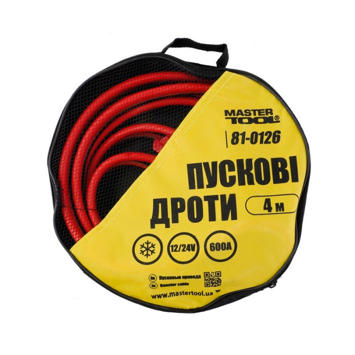 Провода пусковые MASTERTOOL 81-0126, 600 А, 4 м